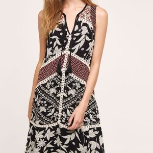 Anthropologie Floreat Floral Boho chic midi dress size 0